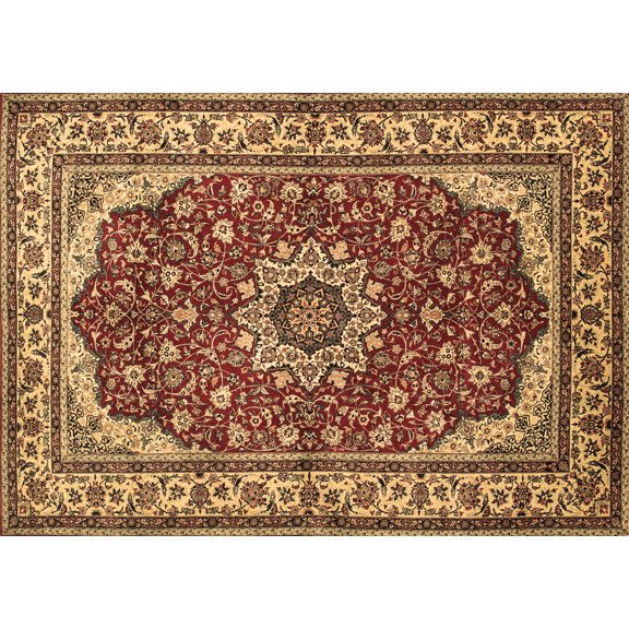 Ahgly Company Indoor Rectangle Medallion Brown Traditional Area Rugs, 2' x 3'