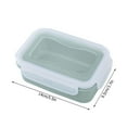 thumbnail image 3 of Meal Prep Containers,Bento Box for Dining Out Rectangular &Thick Food Storage Containers with Lids,Reusable Plastic,Stackable Bento Box,Microwave/Freezer/Dishwasher Safe,BPA Free(Green,5.5x3.7x1.57"), 3 of 9
