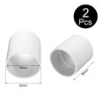 thumbnail image 2 of Uxcell 2 Pcs Pipe Fitting 2.5" Coupling Adapter Socket x Socket White, 2 of 6