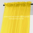 thumbnail image 2 of Solid Sheer Window Drapes, (Set of 2) Multipurpose Sheer Curtains, 60 X 84, Neon Yellow, 2 of 5
