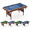Blue Felt+Wood Color Frame, variant on BravSco 63.8 Inch Foldable Pool Table, No Assembly, Steel Legs, Green Felt, Wood Color Frame, Complete Accessories Set
