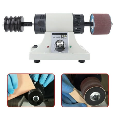 ANQIDI Leather Polishing Burnishing Machine 110V Electric Leather Edge Grinding Tool Kit 0-8000RPM Adjustable