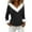 01#Black, variant on Long Sleeve Pullover Christmas Tops Womens Loose Long Sleeve V Neck Fur Trim Sweater Tops White XL