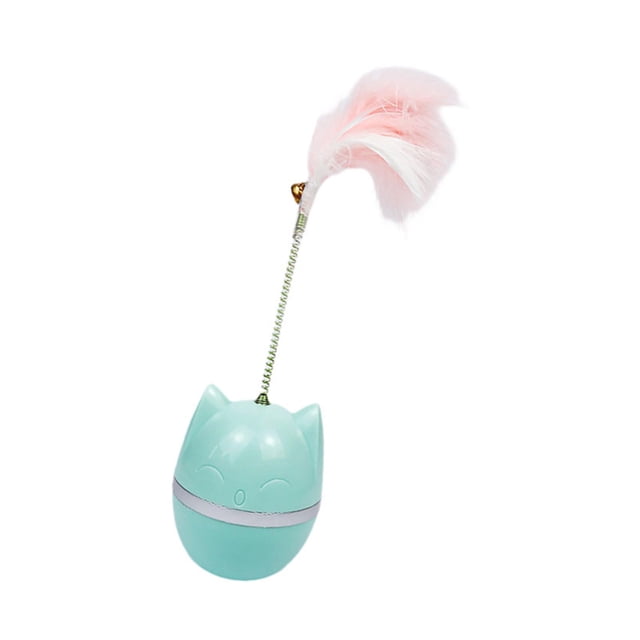 Juguetes interactivos para gatos Teaser Toys Práctica de decoración de plumas realistas para gatitos , Azul