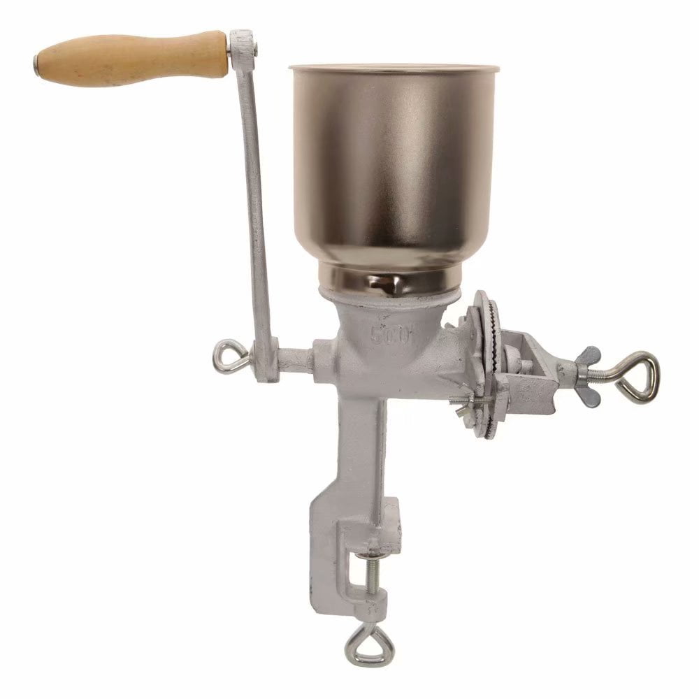 Hand Crank Grain Mill, Table Clamp Manual Corn Grain Grinder Cast Iron