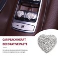 thumbnail image 3 of TureClos 6 piezas pegatinas de botón de coche corazón de melocotón resistente al frío resistente a los arañazos fácil instalación múltiples funciones decoración de diamantes de imitación blanco TureClos JD730452911, 3 of 6