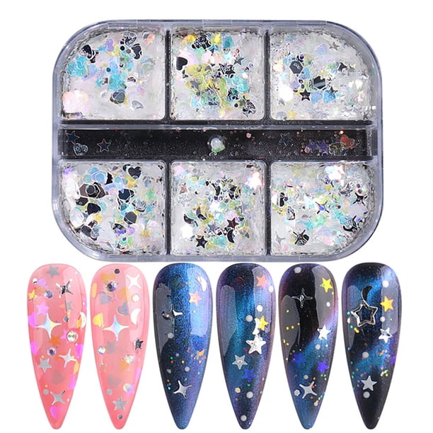 Uñas postizas, uñas postizas, regalos para mujeres, nuevo estilo, lentejuelas para uñas, colores veraniegos, uñas irregulares translúcidas, pegatinas para uñas con diseño irregular.