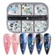 thumbnail image 1 of Uñas postizas, uñas postizas, regalos para mujeres, nuevo estilo, lentejuelas para uñas, colores veraniegos, uñas irregulares translúcidas, pegatinas para uñas con diseño irregular., 1 of 2