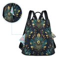 thumbnail image 5 of FORMRS Women's Travel Backpack Purse Anti-Theft Hidden Pockets Casual Shoulder Bag, Gold Peacock Pattern, 5 of 7