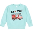 thumbnail image 2 of Inktastic I'm 4 Fire Truck 4th Birthday Toddler Sweatshirt, 2 of 4
