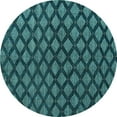 thumbnail image 1 of Ahgly Company Indoor Round Abstract Light Blue Modern Area Rugs, 3' Round, 1 of 4