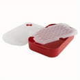 thumbnail image 3 of HLONK Red Microwave Vegetable Steamer 10  4 X 6  6 X 2  1, 3 of 6