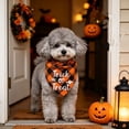 thumbnail image 4 of Halloween Dog Bandana with Plaid Pumpkin Scarf for Small Medium Dogs and Cats, Adjustable Breathable Polyester Accessory for Holiday Party Photo Prop and Trick or Treat Outing, 4 of 4