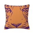 thumbnail image 1 of ZICANCN Tiger Texture Pattern Yellow Purple Throw Pillow Covers, Bed Couch Sofa Knit Decorative Pillow Covers for Living Room Farmhouse, 12"x12", 1 of 8