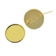 thumbnail image 5 of 10 piezas de broches de bronce blanco con cabujón de 25 mm, bandeja con bisel y pasador redondo. dorado, 5 of 9