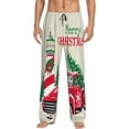 thumbnail image 2 of Picia Merry Christmas 1 Mens Soft Woven Cotton Elastic Waistband Sleep Pajama Pant Lounge Sleep Pant With Pockets And Drawstring-, 2 of 9