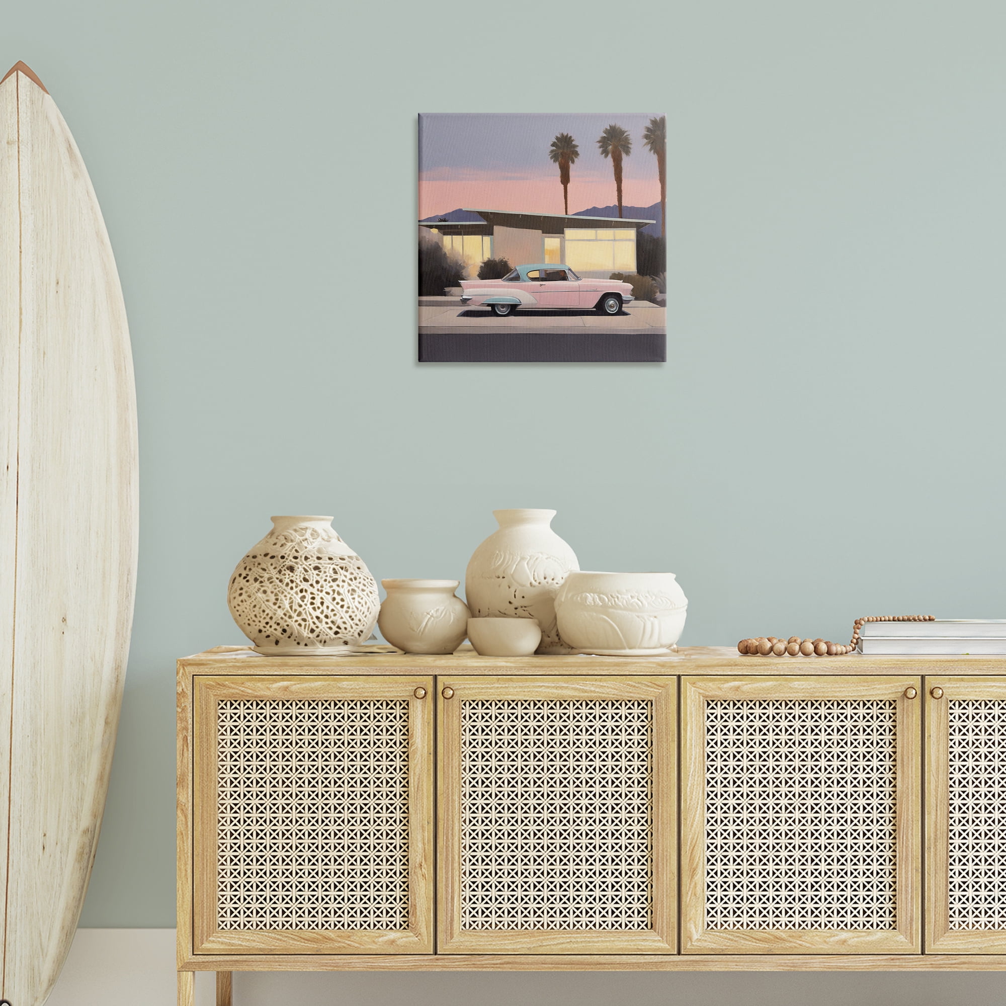 Stupell Industries California Classic Car Transportation Painting Wrapped Canvas Art Print Wall Art, 24 x 24