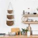 thumbnail image 3 of Light brown 3-layer cotton rope fruit hanging basket, hollow, breathable, handmade, 3 of 4