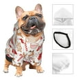 thumbnail image 3 of Goofa Gingerbread Holiday Sweets Pattern Small Dog Sweater Hoodies Pet Grey Hooded Soft Fleece Sweatshirts with Pocket Fall Winter Puppy Cat Sweaters Warm Clothes-X-Large, 3 of 8