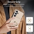 thumbnail image 4 of Allytechgroup Wallet Case Cover for Samsung Galaxy S25, with Ring Holder Cards Slots Premium PU Leather TPU Back Cover Shockproof RFID Blocking Phone Case for Samsung Galaxy S25, White, 4 of 7
