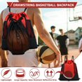 thumbnail image 2 of Mochila de baloncesto con cordón para niños, mochila de fútbol plegable, bolsa de gimnasio, saco deportivo con bolsa de malla de bola desmontable, 2 of 5