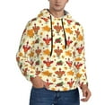 thumbnail image 2 of Sikiie Thanksgiving Turkeys Men's Hoodie, Essentials Hoodie, Sweatshirt, Pullover Hooded Sweatshirt for Men-X-Large, 2 of 7
