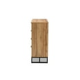 thumbnail image 5 of Baxton Studio Franklin Modern and Contemporary Oak Finished Wood and Black Finished Metal 5-Drawer Bedroom Chest, 5 of 7