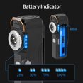 thumbnail image 2 of BY-J Waterproof Lighter 3 Modes of Flashlight, Windproof Dual Arc Electric Lighters, Rechargeable Mini Pocket Light Electronic Display for Camping Walking Hiking Small Black, 2 of 8
