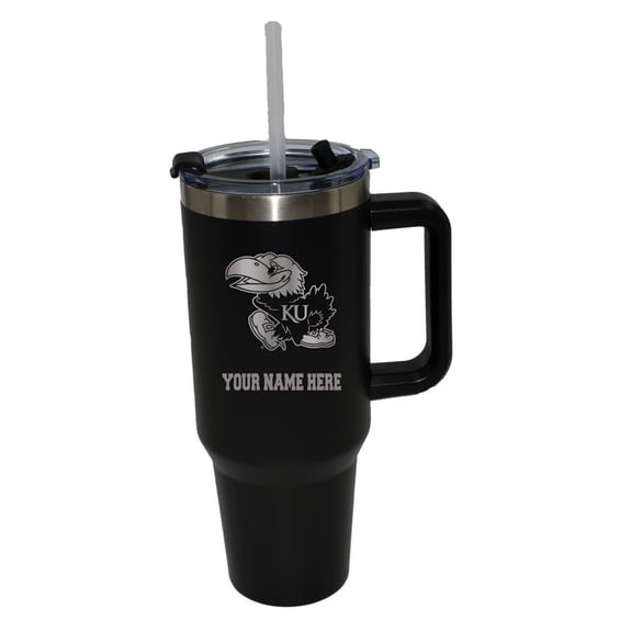 The Memory Company  Kansas Jayhawks Personalized Black 40oz. Colossal Tumbler