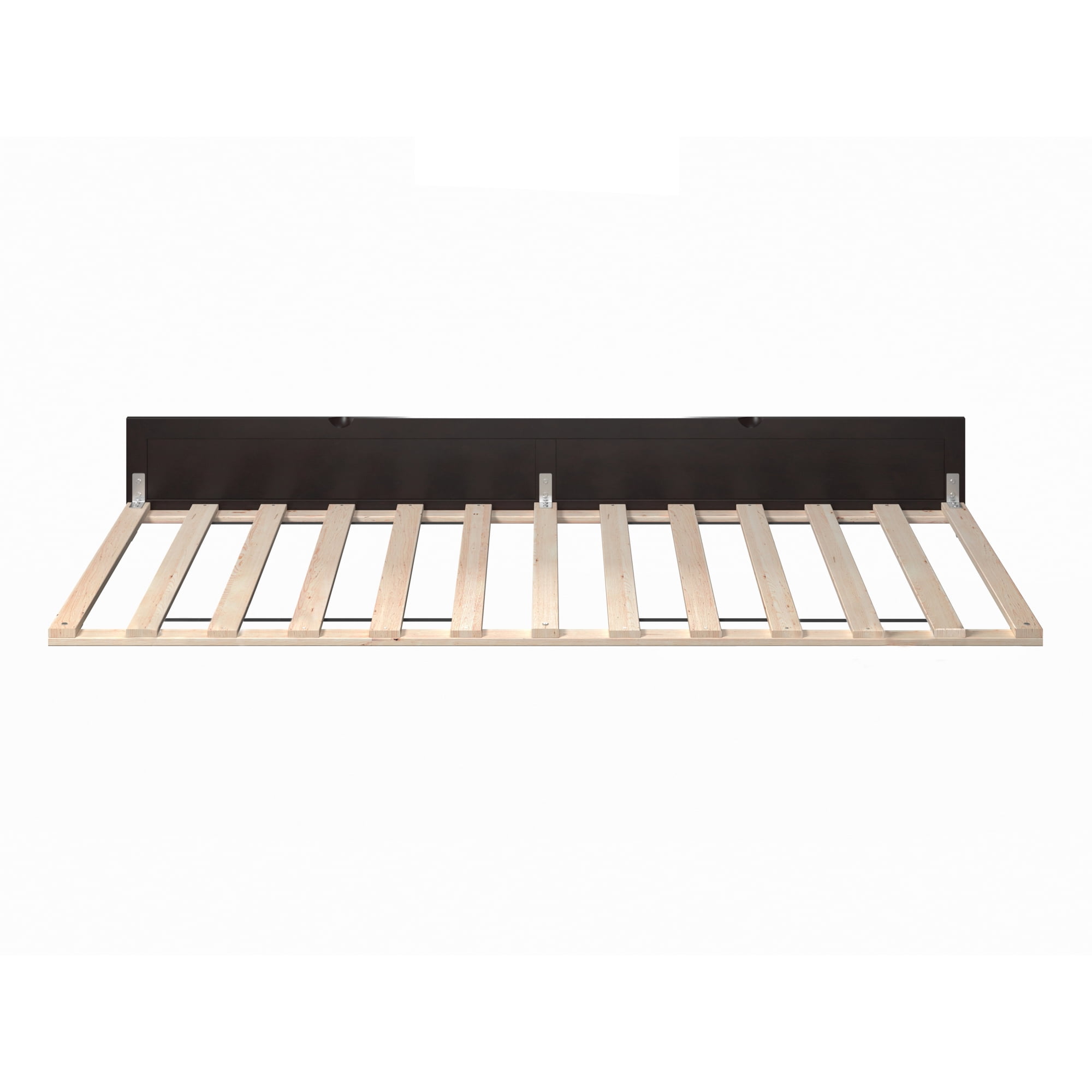 AFI Twin-XL Roll Out Wood Trundle Bed Frame with Wooden Slat Supports, Espresso