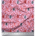 thumbnail image 1 of Soimoi Purple Silk Fabric Artistic Leaves Decor Fabric Printed Yard 42 Inch Wide, 1 of 3