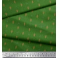 thumbnail image 3 of Soimoi Green Cotton Cambric Fabric Tribal Leaves Print Fabric by the Yard 42 Inch Wide, 3 of 3