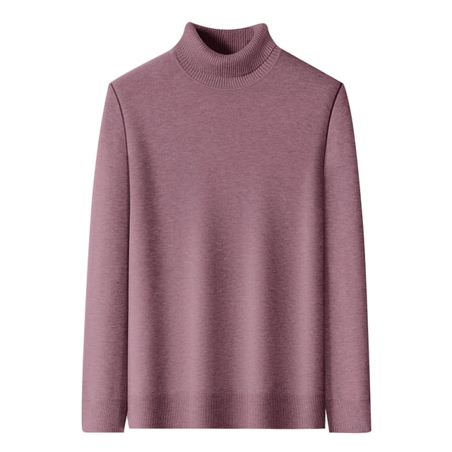 Mgmyaa Mens Sweaters Long Sleeve Pullover Turtleneck Knit Base Shirt Warm Solid Pullover Sweater