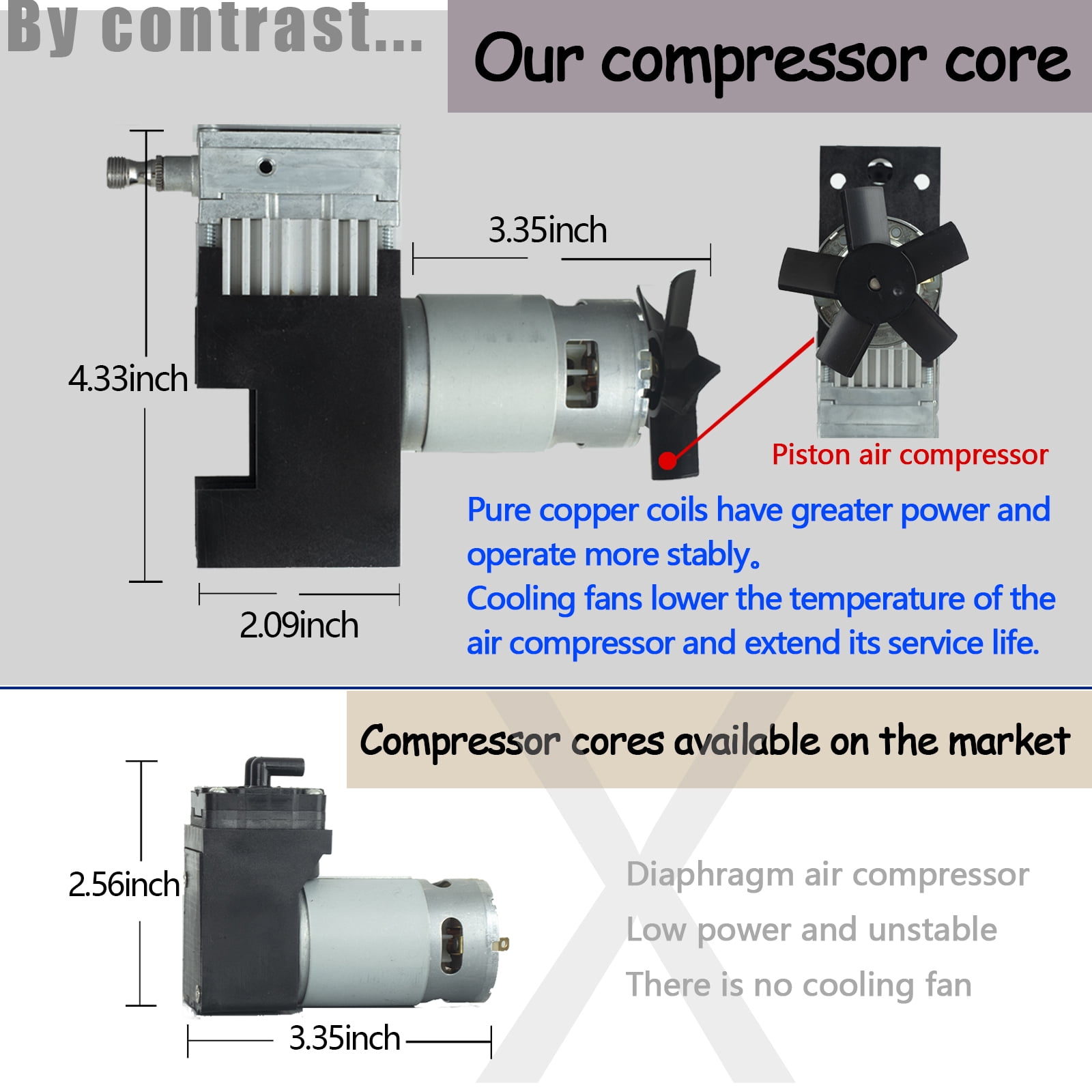 TM-60 Airbrush Compressor, Adjustable 0-70 PSI, Oil-Free with Moisture Filter for Painting & Nail Art