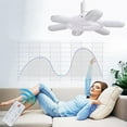 thumbnail image 2 of Fan with Remote New Ushaped 6Leaf Led Folding Leaf Light Remote Control Dimming Fan Light Head Lights Led, 2 of 9