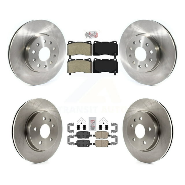 Transit Auto Front Semi-Metallic Rear Ceramic Pads and Disc Brake Rotors Kit for Car Chevrolet Camaro Cadillac CT6 K8A-103339