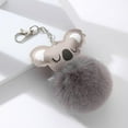 thumbnail image 4 of Furry Koala and Pompom Ball Keychain - Cute Animal Themed Keyring for Women and Girls, 4 of 7