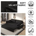 thumbnail image 5 of Aukfa Queen Sleeper Sofa Bed, Convertible Loveseat Pull Out Sofa Couch with Side Pockets, Black, 5 of 10