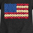 thumbnail image 3 of Instant Message - Flower USA Flag Fitted Short Sleeve Graphic T-Shirt, 3 of 6