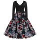 thumbnail image 1 of De Vestido de fiesta con cuello redondo y cremallera con estampado de Halloween para mujer, 1 of 7