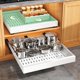 thumbnail image 1 of Organizador de gabinete Kitstorack extensible de 35,5 a 61 cm, 3 rieles, blanco, 1 of 8