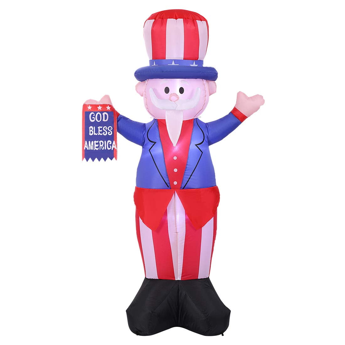 6ft Height Patriotic Inflatable LED Lighted Uncle Sam - Walmart.com ...