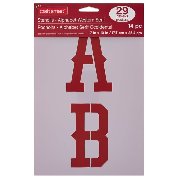 4 4-western-alphabet-serif-stencils-by-craft-smart-29-designs-walmart-business-supplies