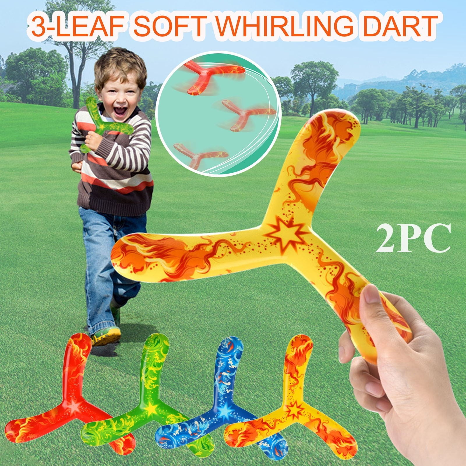 Five Leaves Boomerang Outdoor Fun Toy Sport Park Throw Special Flying Toy New 