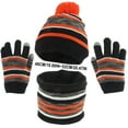 thumbnail image 5 of Eltusu Boys Hats Scarves Gloves Sets, Soft Striped Thermal Beanies Scarves Mittens Sets 1-6 T Size Polyester,Spandex, 5 of 5