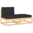 thumbnail image 1 of vidaXL 2 Piece Garden Lounge Set with Cushions Solid Wood Pine, 1 of 5