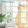 thumbnail image 4 of Yayeee Window Curtains Set of 2 for Living Room Light Filtering 63"x52", Capybara in Love, 4 of 7