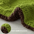 thumbnail image 7 of Exclusivo Mezcla Reversible Sherpa Fleece Throw Blanket for Couch, Soft Plush Blanket for Bed Sofa, Warm Fluffy Blankets for All Season, 50"x60", Olive/ Brown, 7 of 7