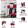 thumbnail image 2 of Modern Geometric Shower Curtain Red,RED and Black White Waterproof Shower Curtain Set for Bathroom Restroom with 12 Metal Hooks, 72 x 72 inch, 2 of 6