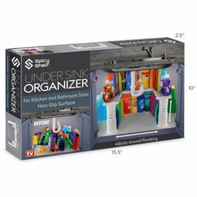 Infomercials Adjustable Under Sink Kitchen & Bathroom Organizer